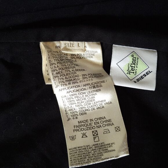 DIESEL  Jacket Women's Large Double Breasted Long Sleeve Belted Straps Vintage - Picture 9 of 16